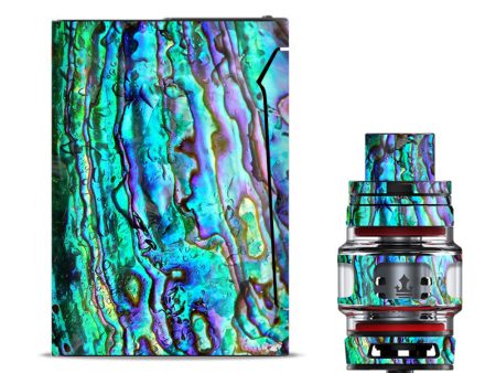 Abalone Ripples Green Blue Purple Shells Smok V-fin Skin on Sale