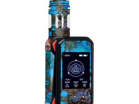 Stab Wood Oil Paint Blue Green Orange Smok Gpriv2 Skin For Discount