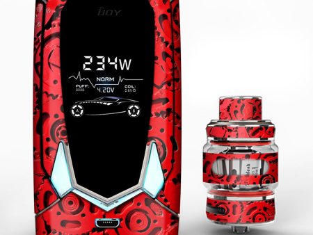 Red Gears Cog Cogs Steam Punk iJoy Avenger 270 Skin For Sale