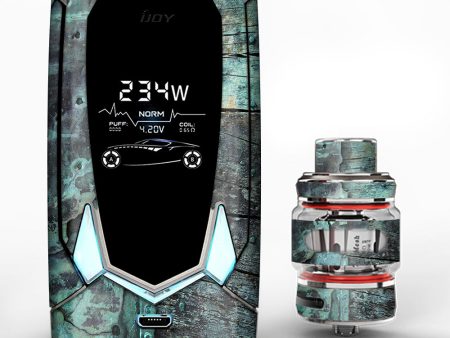 Patina Metal And Wood Blue iJoy Avenger 270 Skin Sale