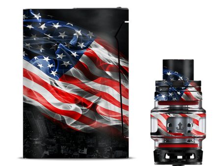 American Flag Waving Smok V-fin Skin For Cheap