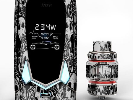 Skulls N Roses Black White Screaming iJoy Avenger 270 Skin Supply