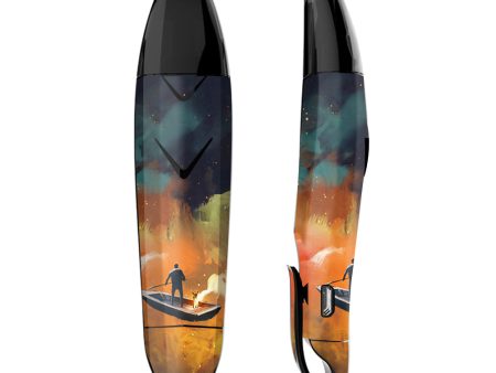 Orange Red Blue Galaxy Boat Suorin Vagon Skin Online now