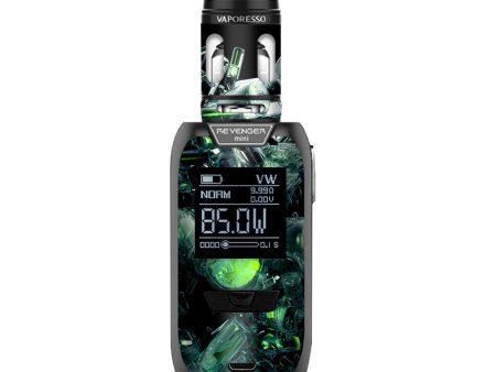 Trippy Glass 3D Green Vaporesso Revenger Mini 85w Skin For Sale