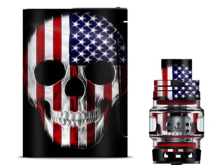 American Skull Flag In Skull Smok V-fin Skin Fashion