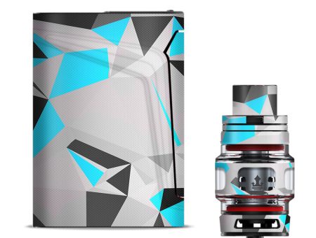 Baby Blue Grey Glass Design Smok V-fin Skin For Cheap