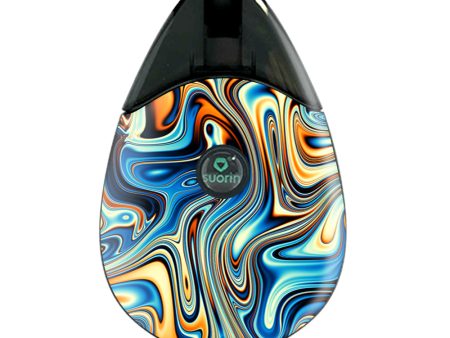 Blue Orange Psychadelic Oil Slick Suorin Drop Skin For Sale